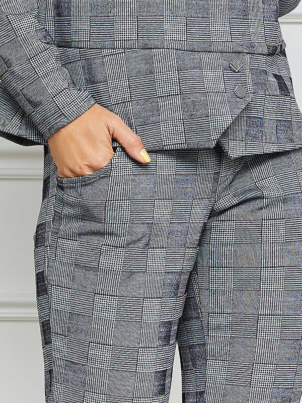 Lega kelnės "Adele Grey - White Square"