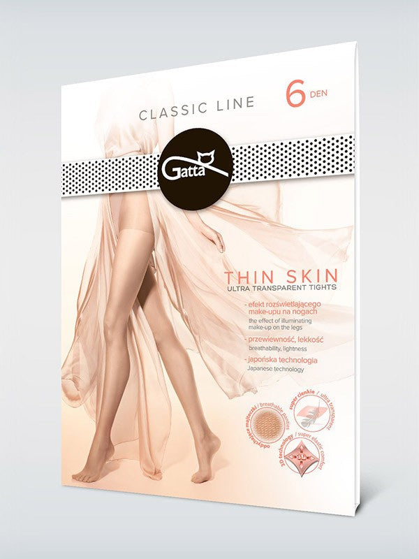 Gatta Tights Thin Skin 6 Den Golden