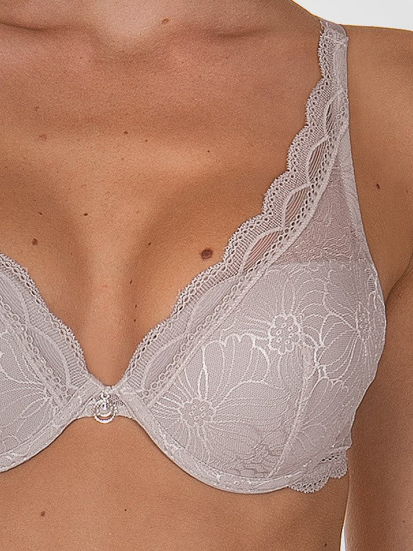 Lisca Lace Push Up Bra Danielle Silver Ash