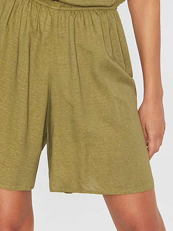Ysabel Mora Viscose Playsuit Tanice Olive