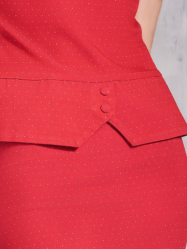 Lega вискозная блузка "Gracen Red - White Dots"