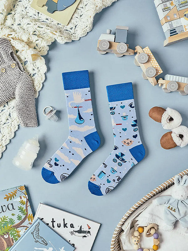 Many Mornings Cotton Unisex Socks It's A Boy Blue