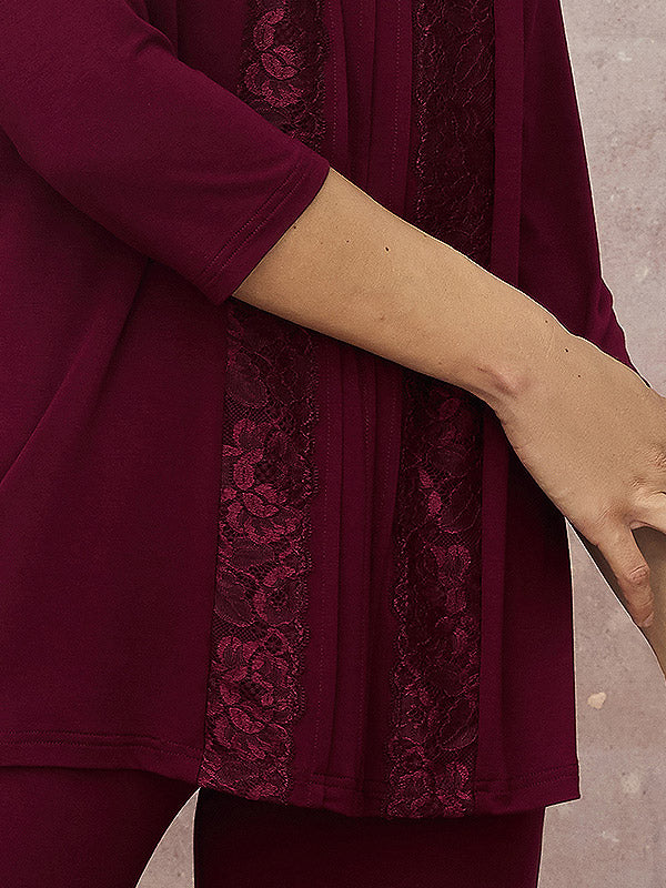 Lega Viscose Pajamas Amina Bordeaux