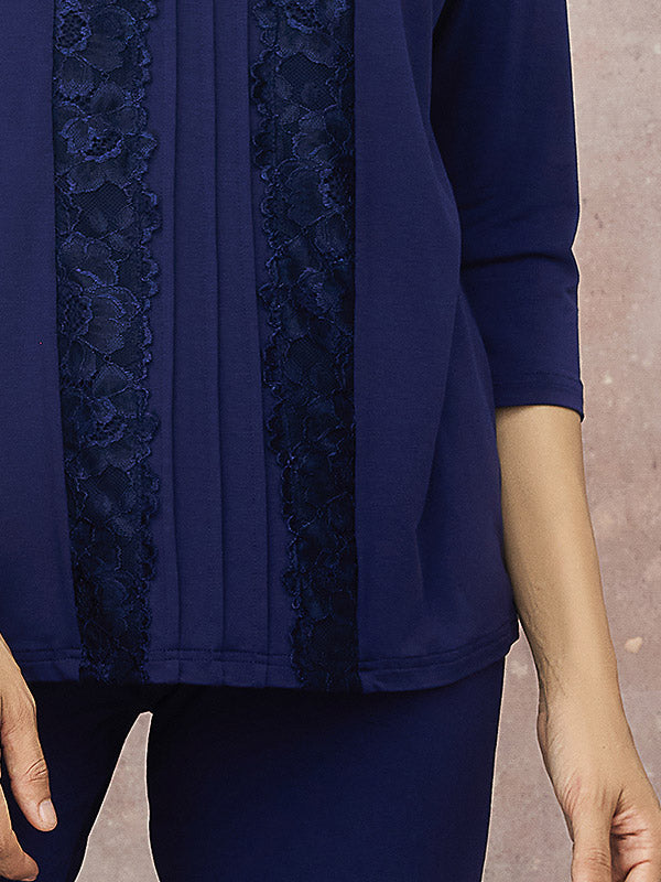 Lega Viscose Pajamas Amina Dark Blue