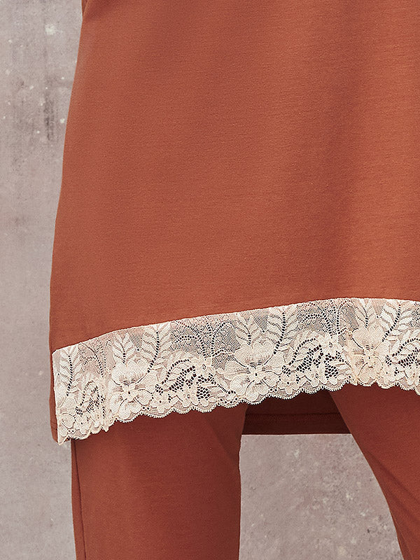 Lega Cotton Pajamas Scarlet Cinnamon - Light Brown