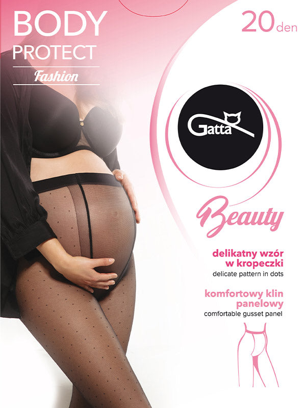 Gatta Dotted Maternity Tights Beauty Body Perfect 01 20 Den Black