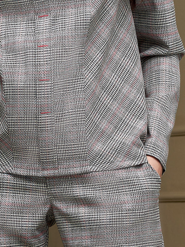 Lega Blouse Violette Multicolor Tweed