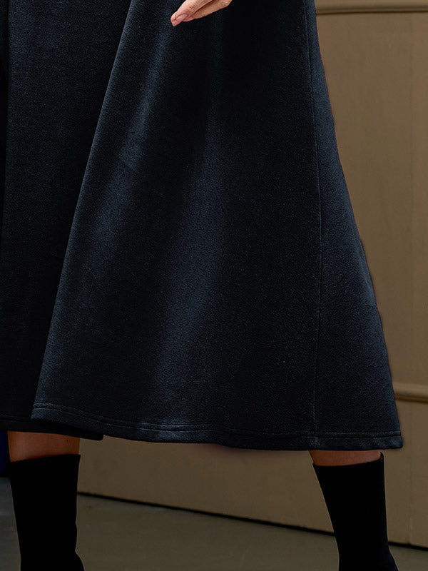 Lega Cotton Midi Dress Arielle Black Velour