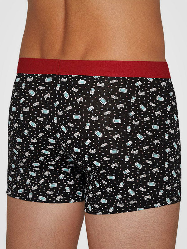 Ysabel Mora 2-Pack Men's Cotton Boxer Briefs Gaming Black - Multicolor