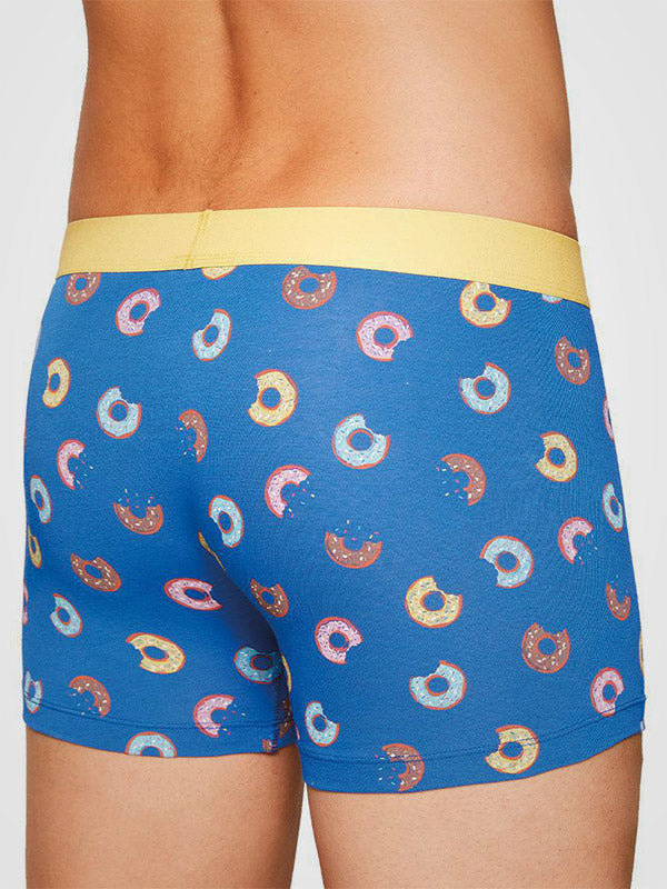 Ysabel Mora 2-Pack Men's Cotton Boxer Briefs Donuts Blue - Red - Multicolor