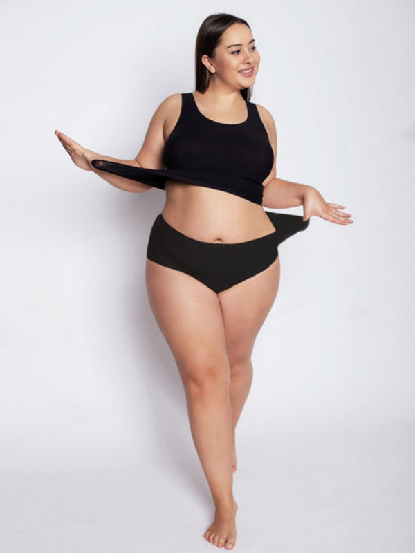Julimex эластичные безшевные трусики "Flexi-One Plus Size Maxi Black"