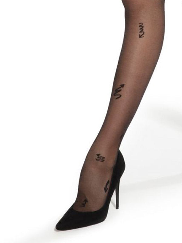 Gatta Patterned Tights Arrow 01 20 Den Black