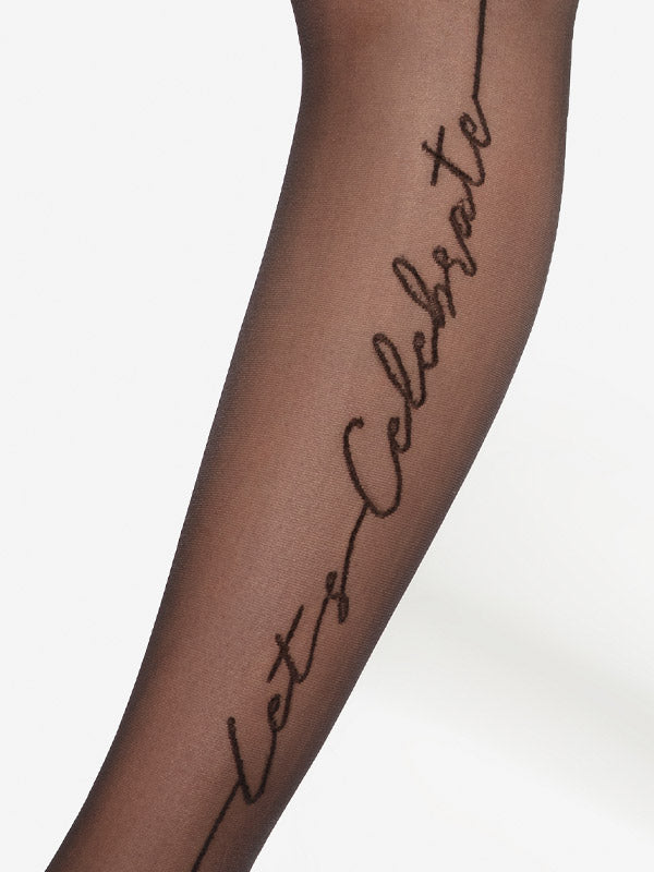 Gatta Patterned Tights Celebrate 01 20 Den Black