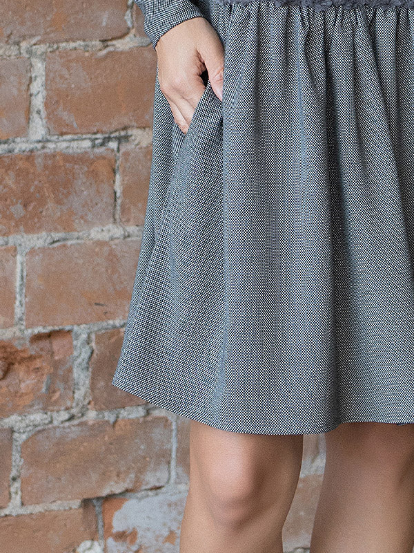 Lega Dress With Faux Fur Jamila Grey