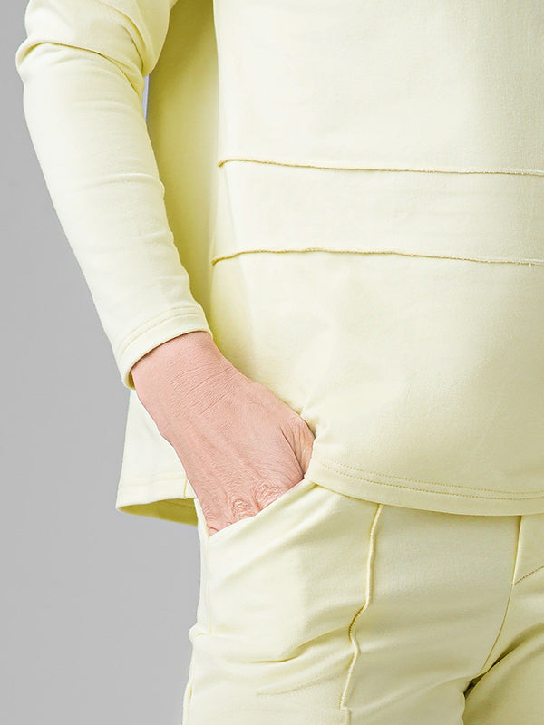 Lega хлопковая повседневный джемпер с капюшоном "Juna Light Yellow"