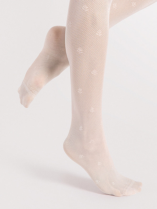 Fiore Patterned Tights Lea 30 Den Ecru