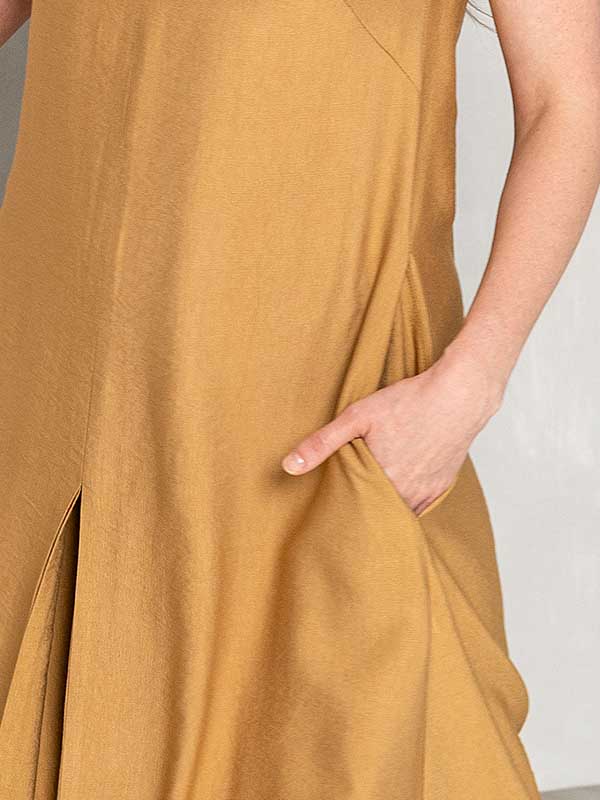 Lega Viscose Midi Dress Taylor Honey
