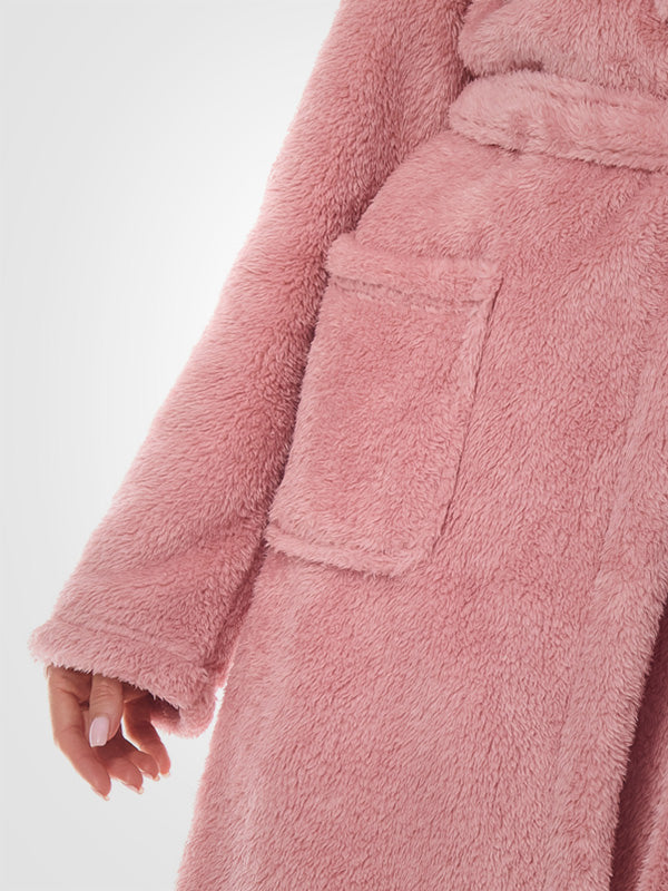 L&L Bathrobe With Ears Funny Powder Pink