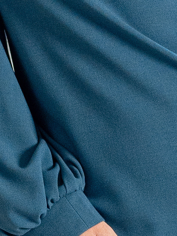 Lega Fancy Dress with Wide Sleeves Silvana Turquoise
