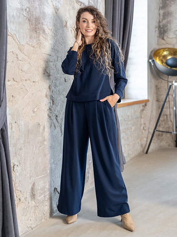 Lega Blouse With Viscose Justa Navy
