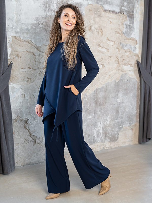 Lega Asymmetric Tunic Naomi Navy