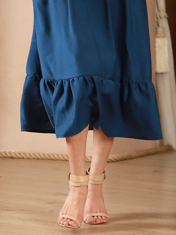 Lega Viscose Midi Dress Trudy Blue