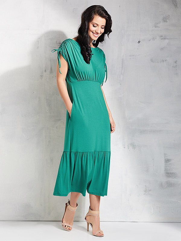 Lega Viscose Dress Kaisa Pine Green