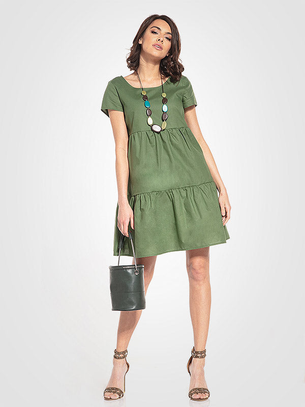Tessita Cotton Dress Adrika Green