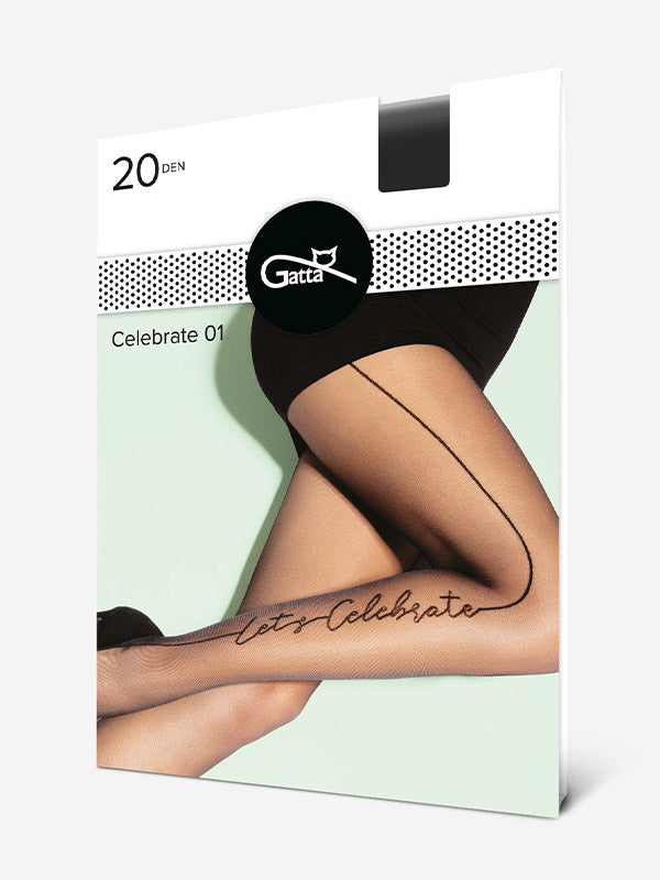 Gatta Patterned Tights Celebrate 01 20 Den Black