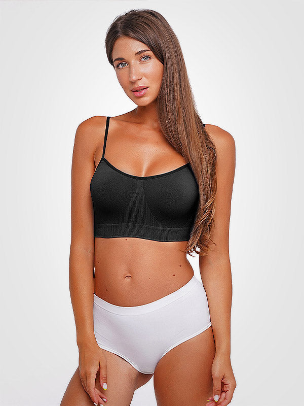 Giulia Soft Microfibre Bra Cami Black