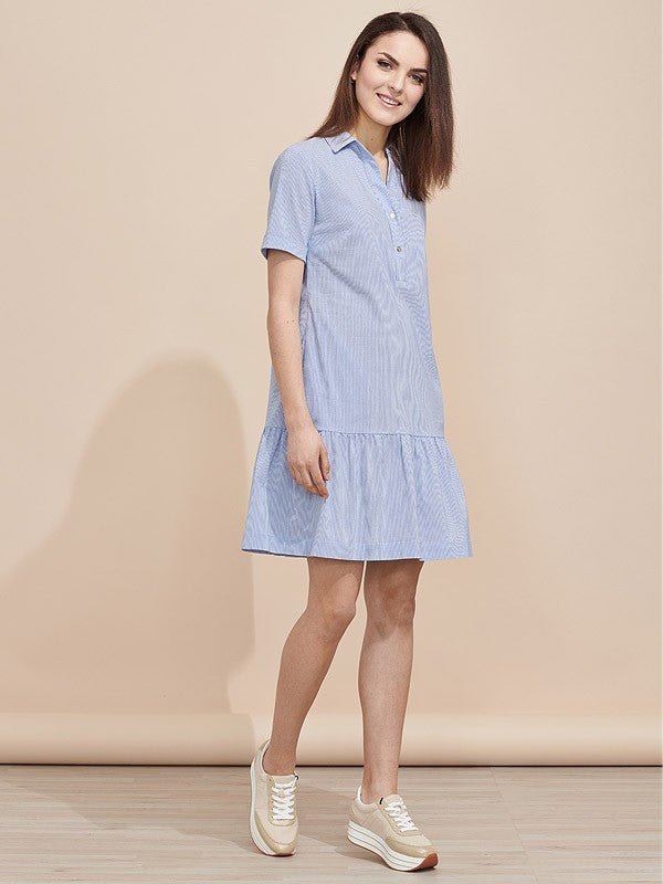 Atella вискозное платье "Harper Light Blue Stripes"