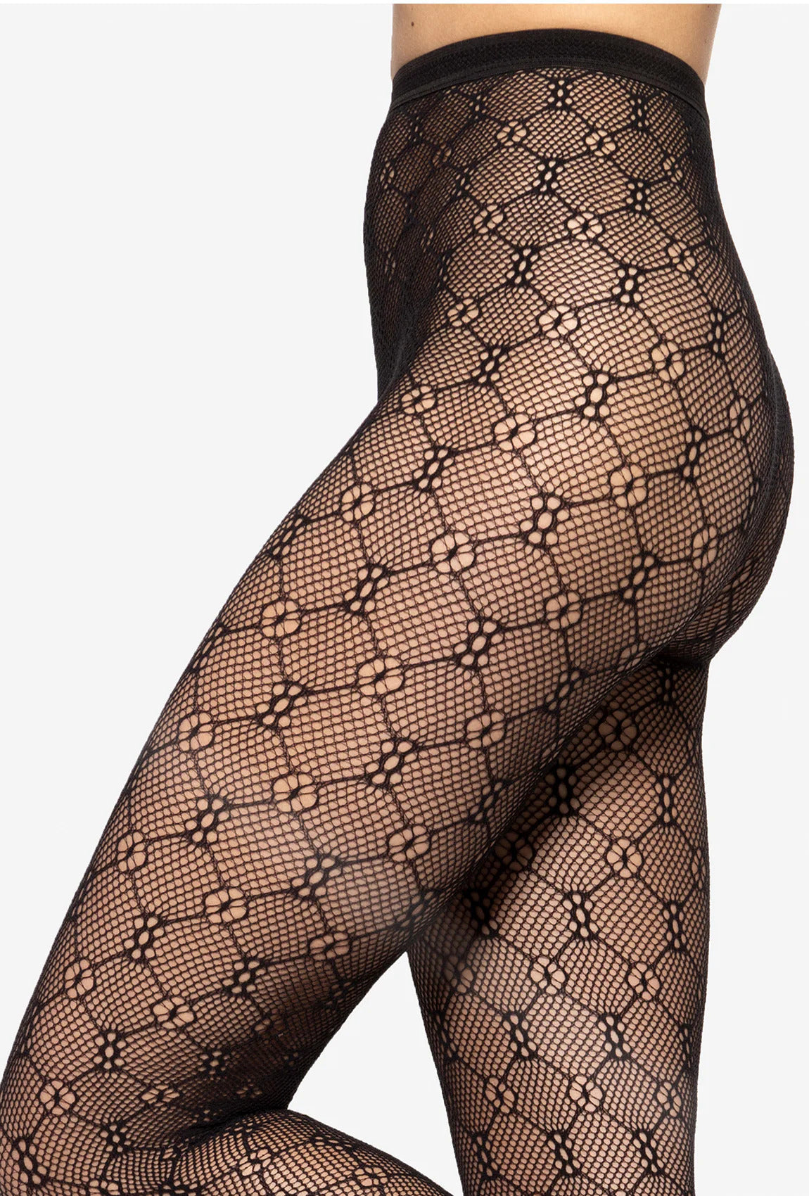 black fishnet tights